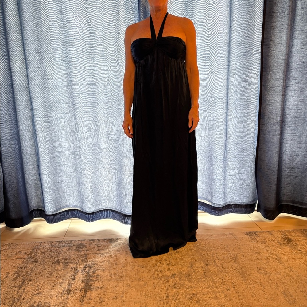 ANTONIO MELANI Black Halter Maxi Dress